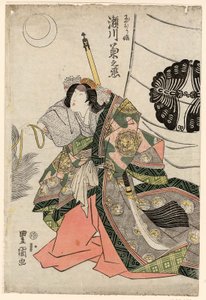 演员Segawa Kikunojo V作为Tamaori-hime 作者 歌川丰国